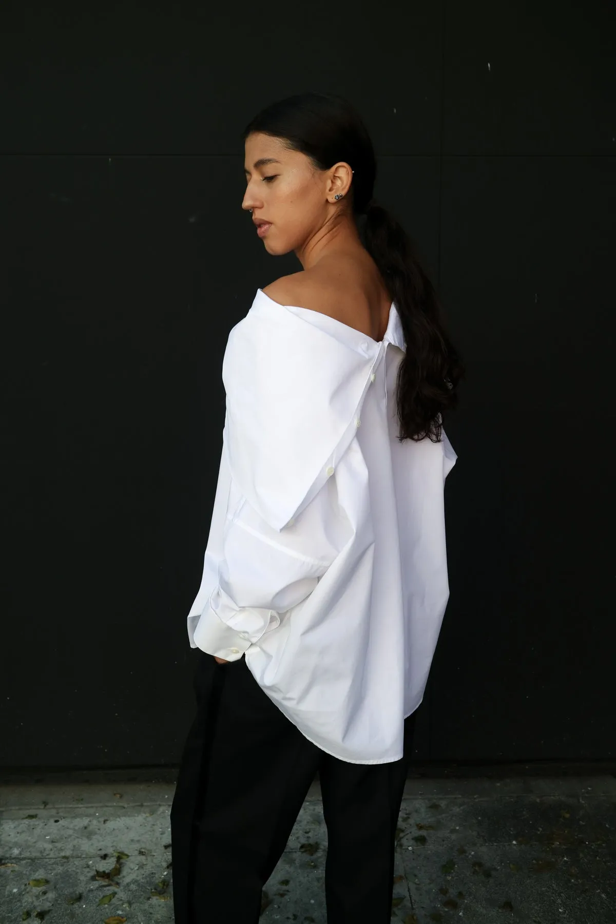 MONI FUNNELNECK REVERSIBLE SHIRT sold by Chava Studio product image thumbnail 2