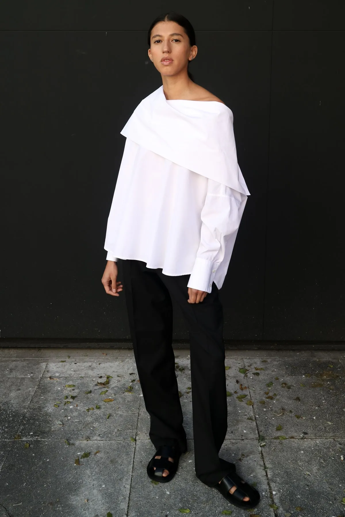 MONI FUNNELNECK REVERSIBLE SHIRT sold by Chava Studio