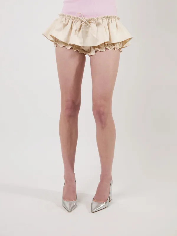 The Aja bloomer skirt in satin made by Aknvas