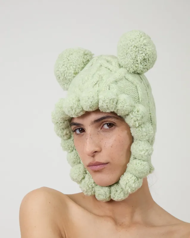 The Millie hat in mint green made by Aknvas