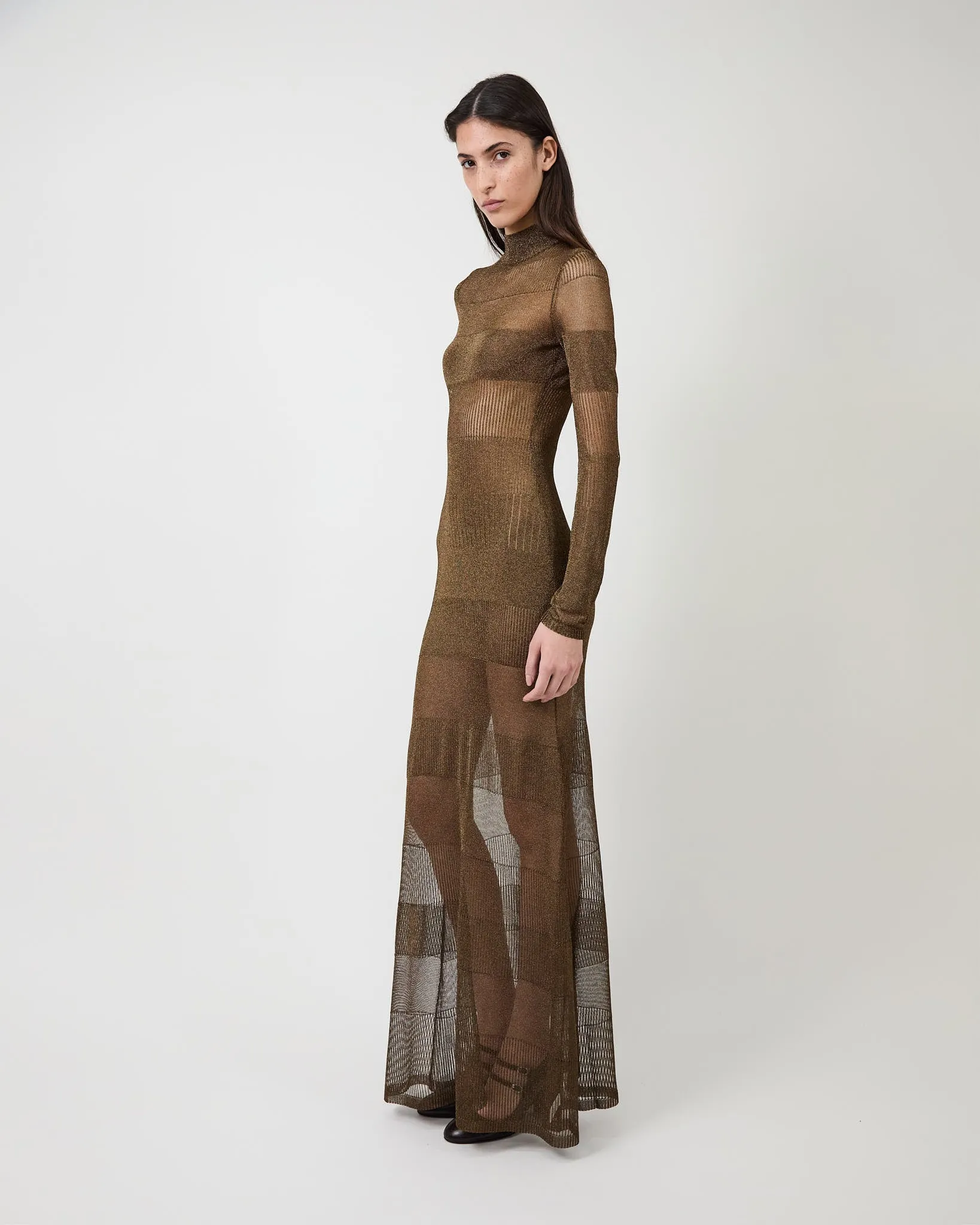 The Josephine gown in ultra fine pointelle knit sold by Aknvas product image thumbnail 3