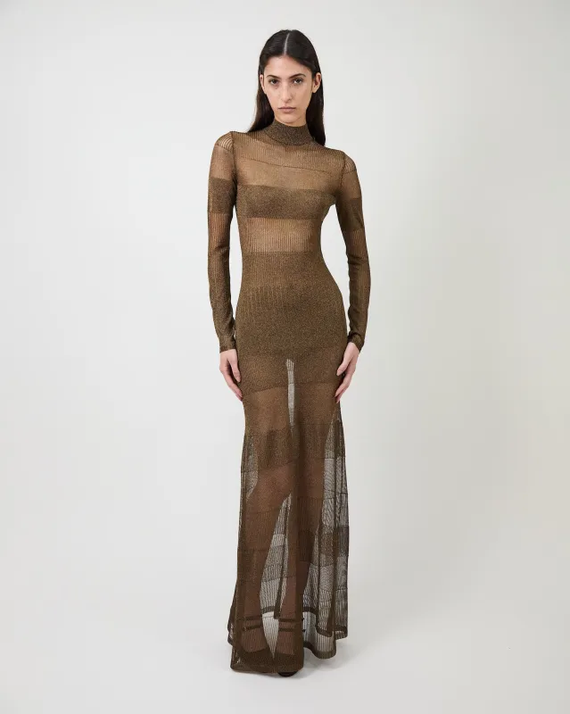 The Josephine gown in ultra fine pointelle knit made by Aknvas