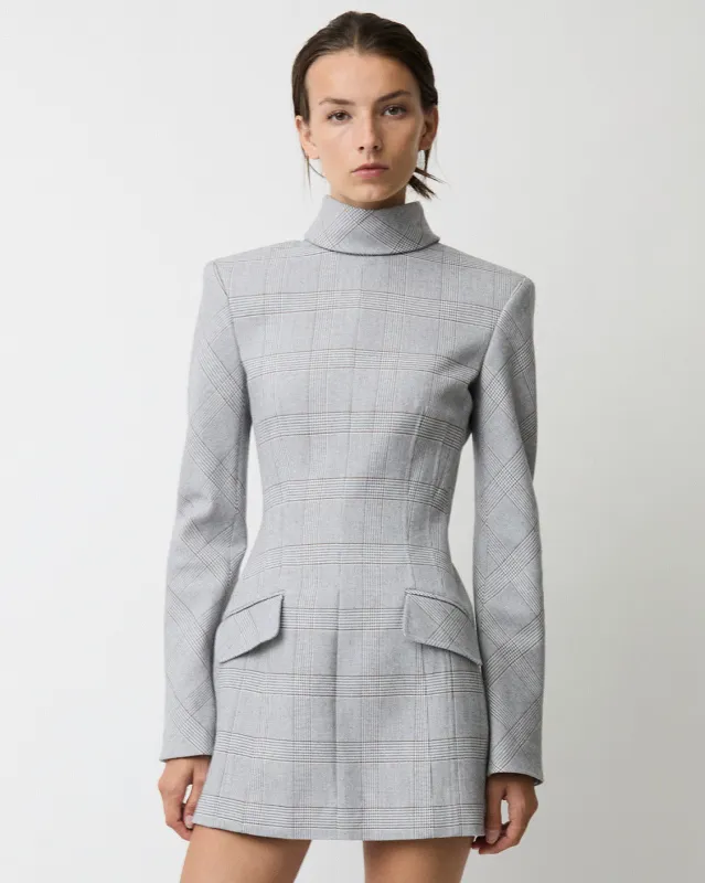 The Toni dress in plaid made by Aknvas