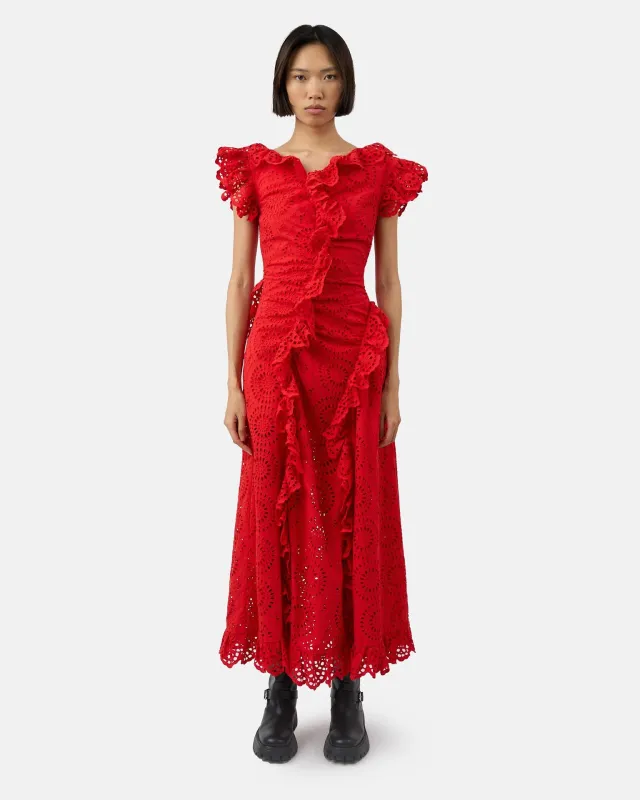 The Charli dress in poppy made by Aknvas