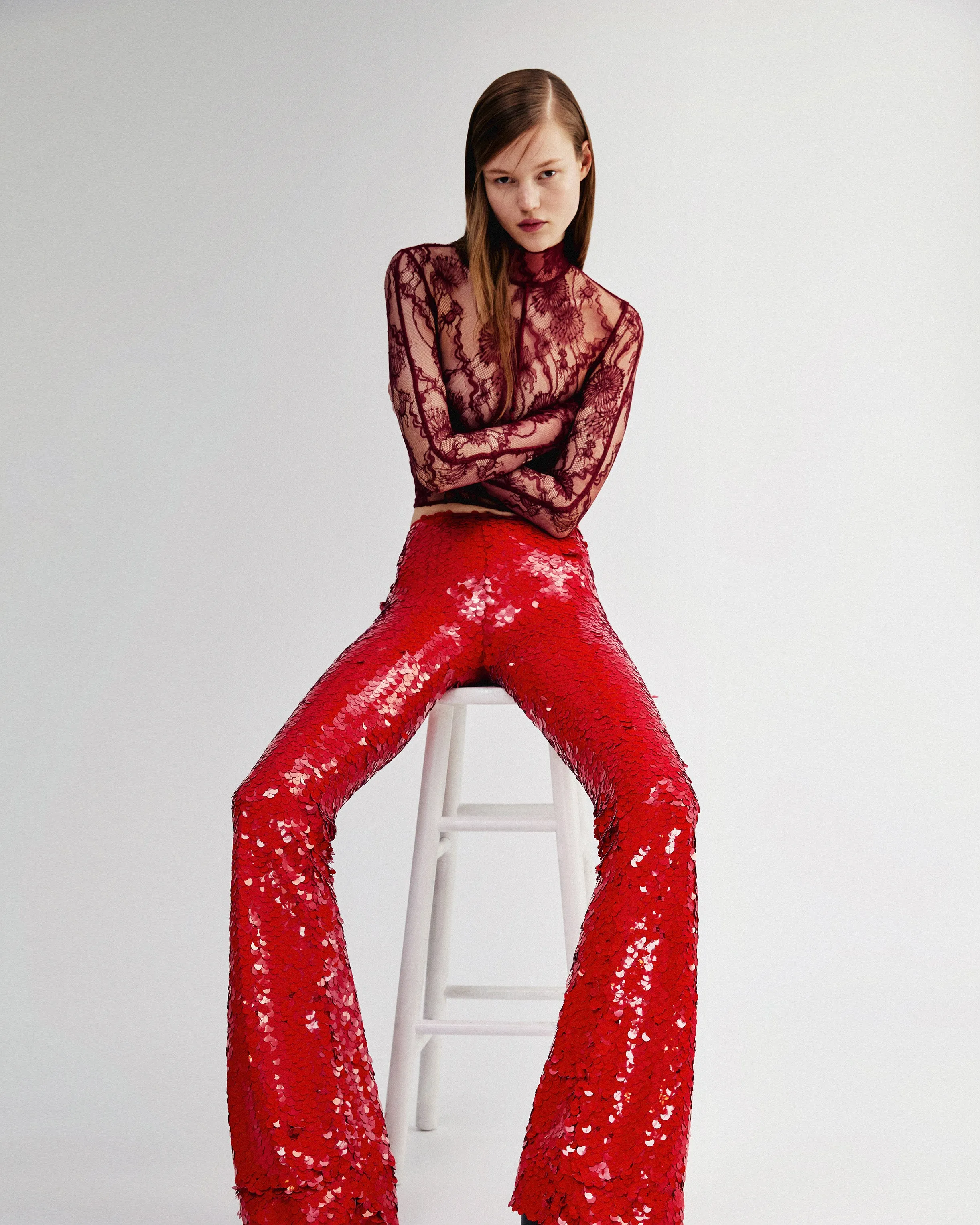 The Lennon pants in red sold by Aknvas product image thumbnail 4