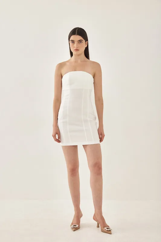 Tight Strapless Mini Dress made by Dé Rococo