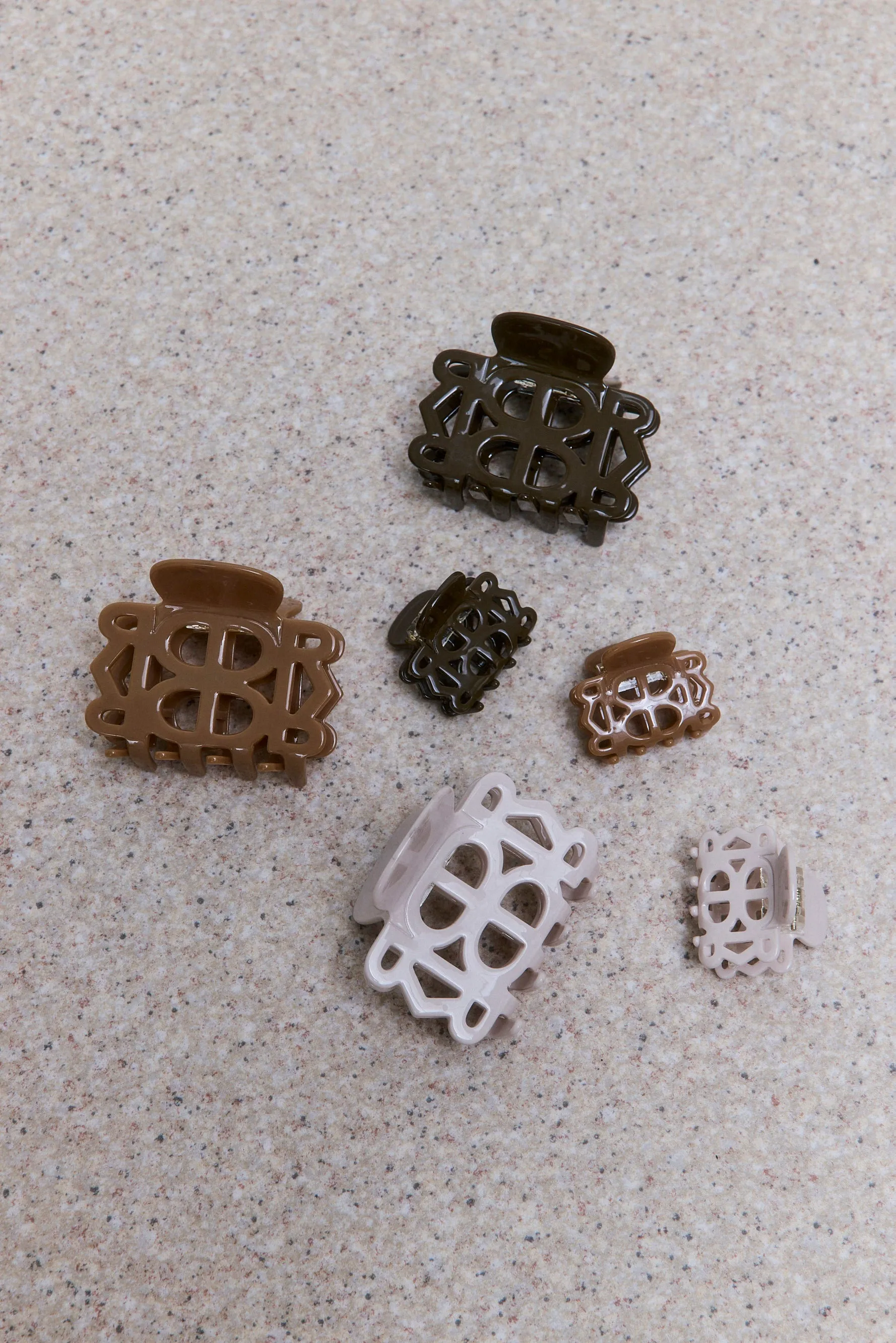 3 Piece Mini Claw Clip Set sold by Dé Rococo product image thumbnail 4