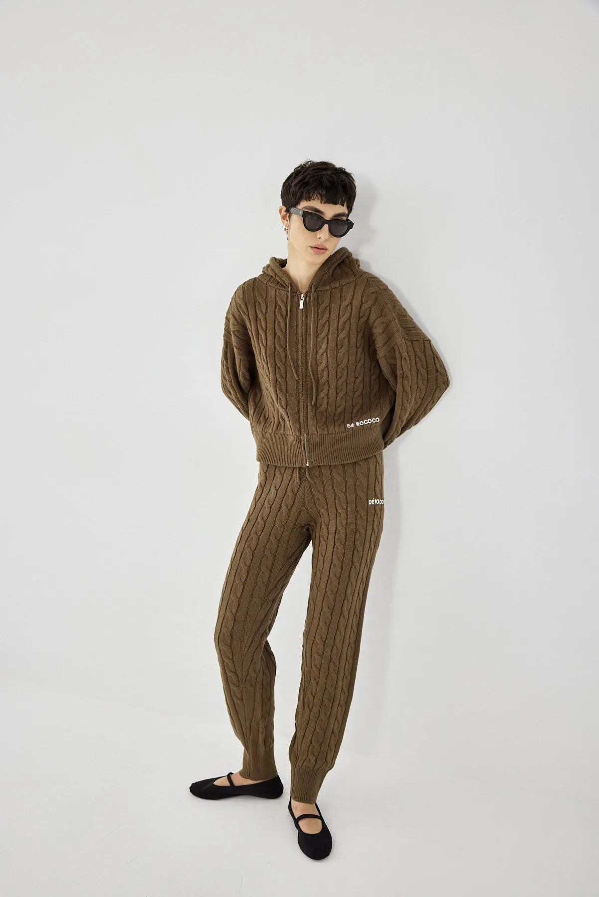 Cable-Knit Zipped Sweater sold by Dé Rococo product image thumbnail 3