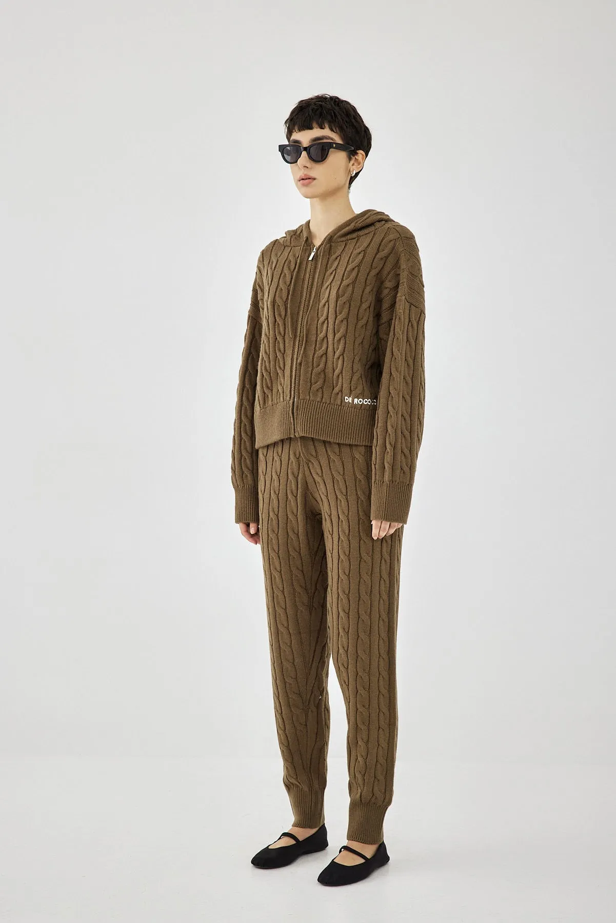 Cable-Knit Zipped Sweater sold by Dé Rococo product image thumbnail 4
