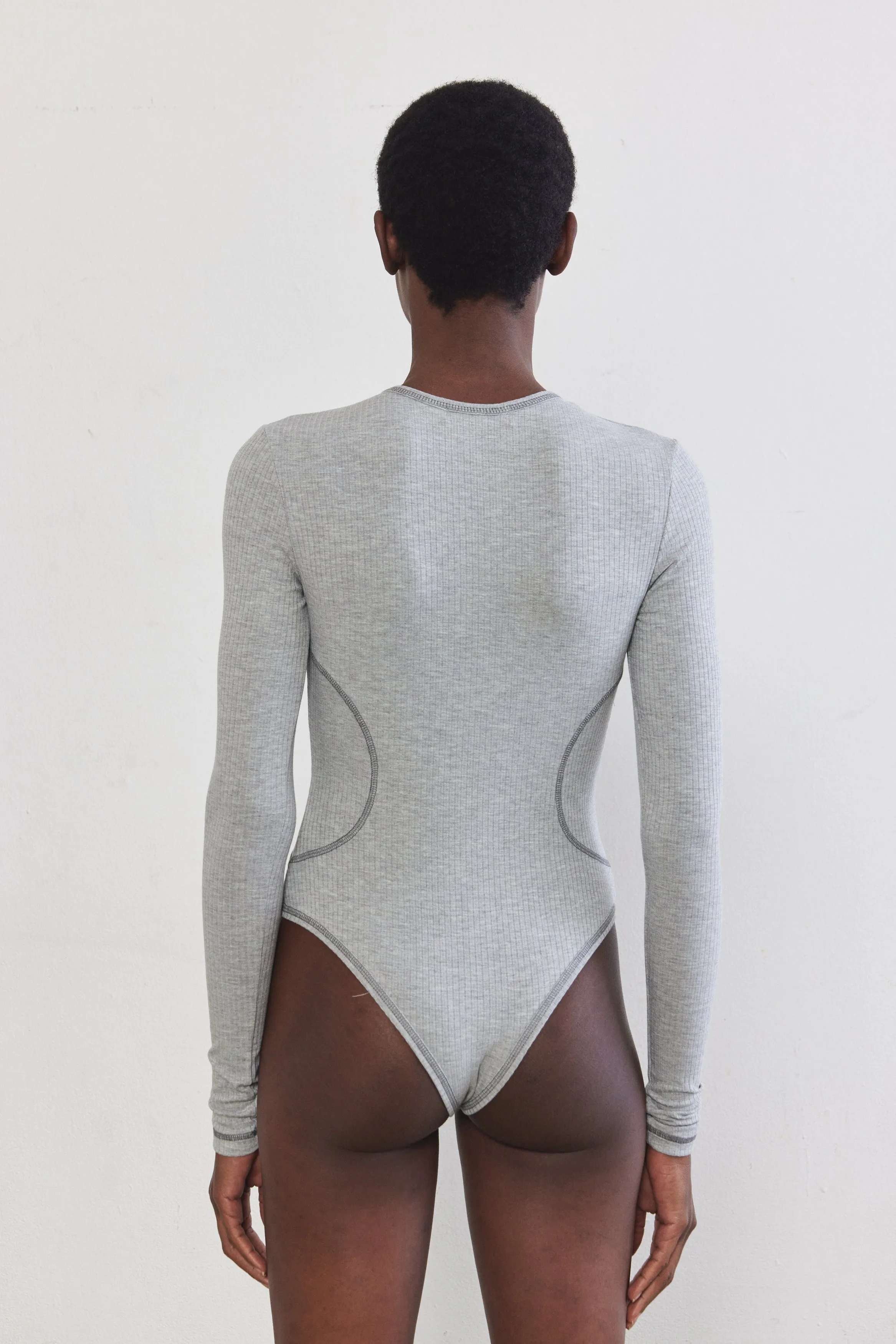 Flat-Lock Ribbed Bodysuit sold by Dé Rococo product image thumbnail 4