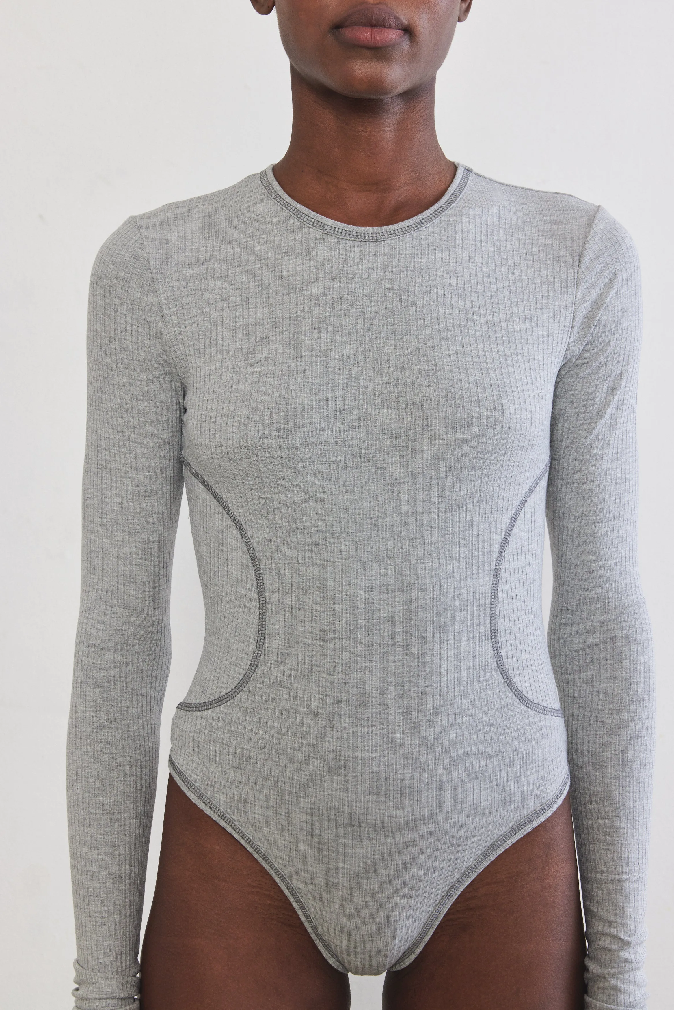 Flat-Lock Ribbed Bodysuit sold by Dé Rococo product image thumbnail 3