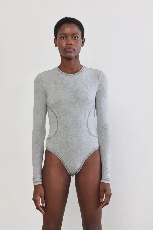 Flat-Lock Ribbed Bodysuit made by Dé Rococo