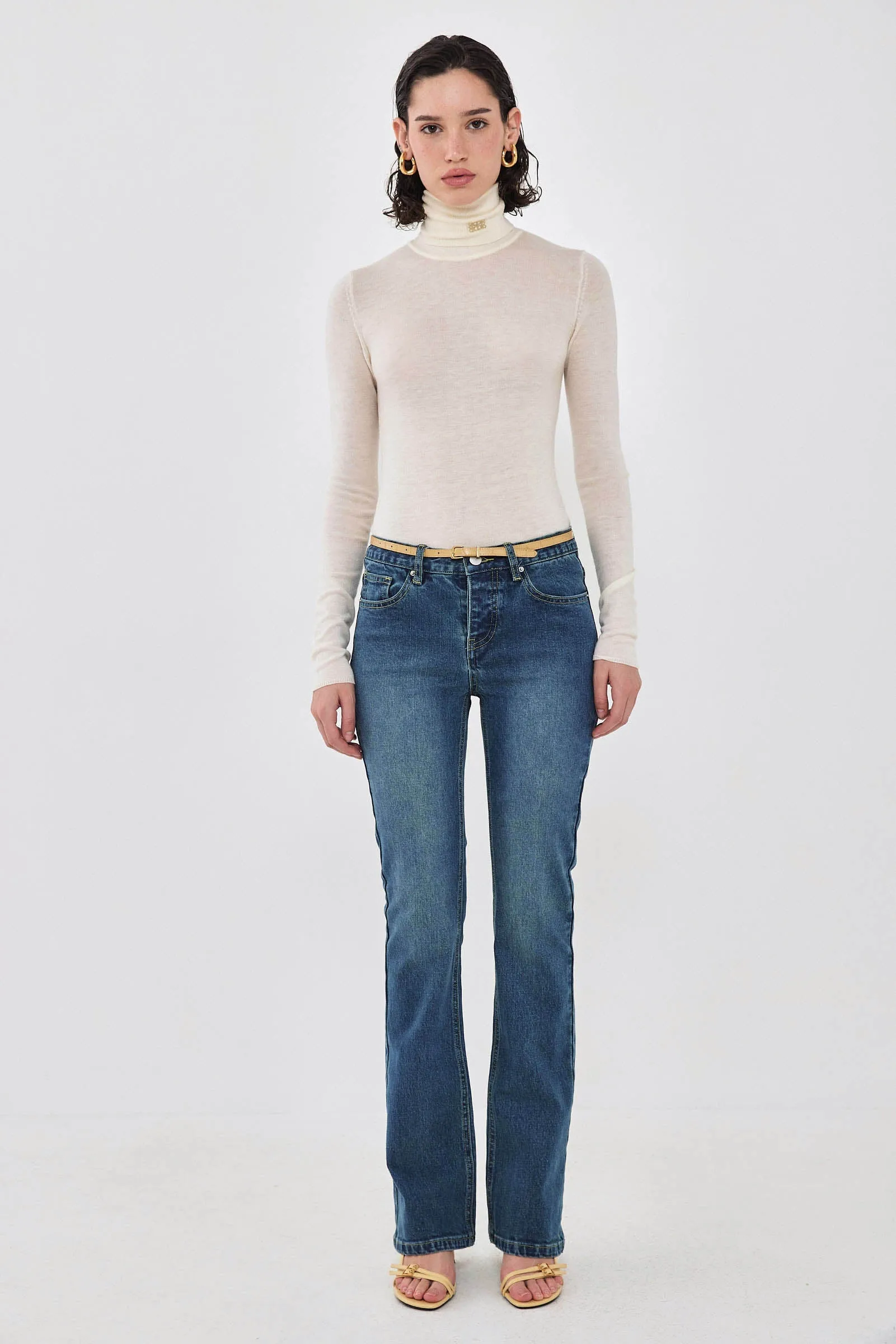 Lightweight Knitted Turtleneck Logo Top sold by Dé Rococo product image thumbnail 2