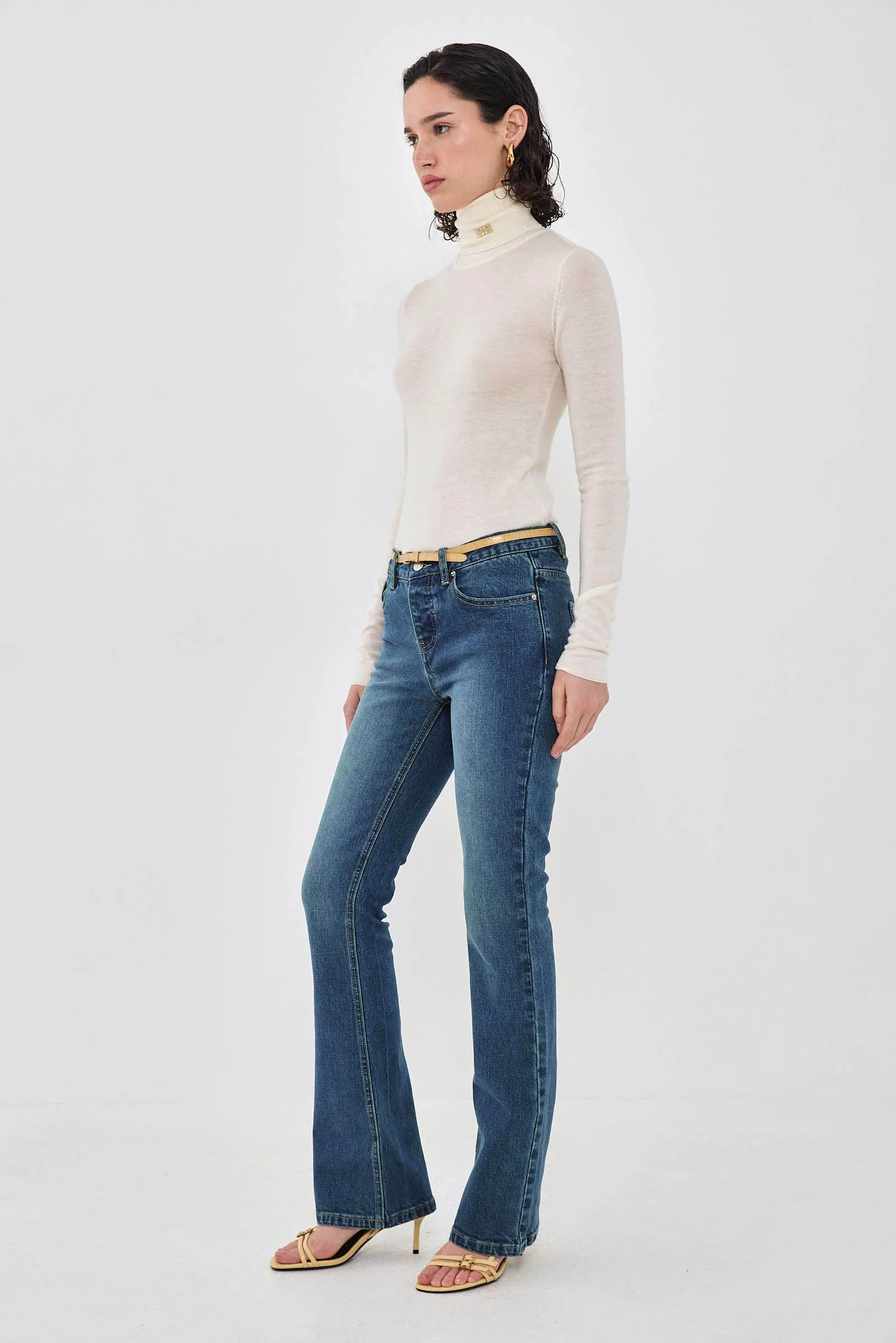 Lightweight Knitted Turtleneck Logo Top sold by Dé Rococo product image thumbnail 4