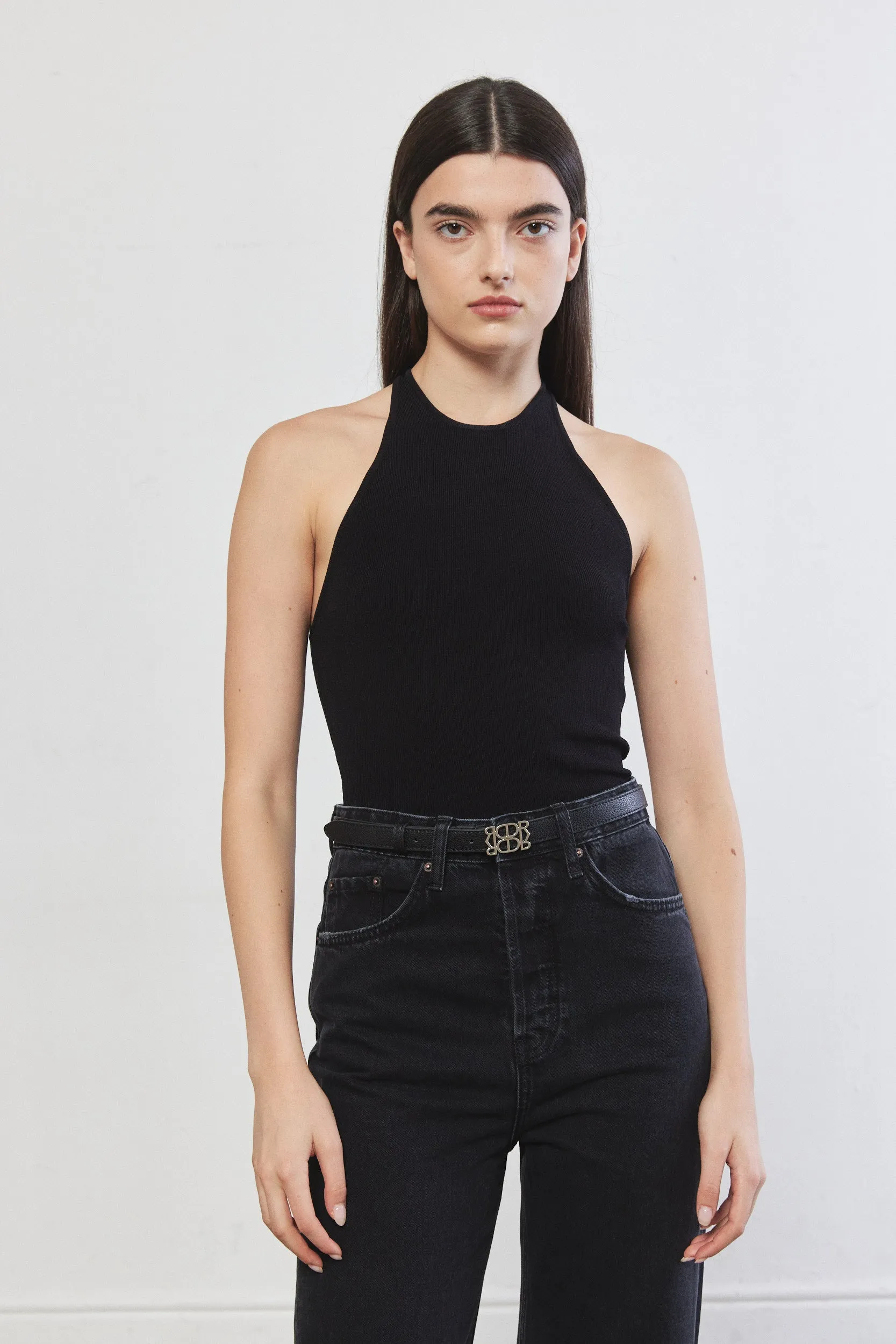 Tight Ribbed Halter Top sold by Dé Rococo