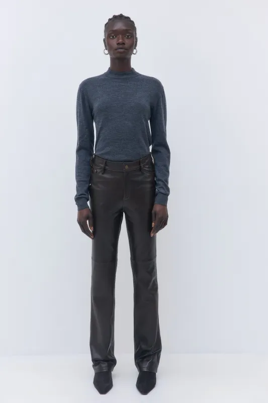 High Rise Leather Pants made by Dé Rococo