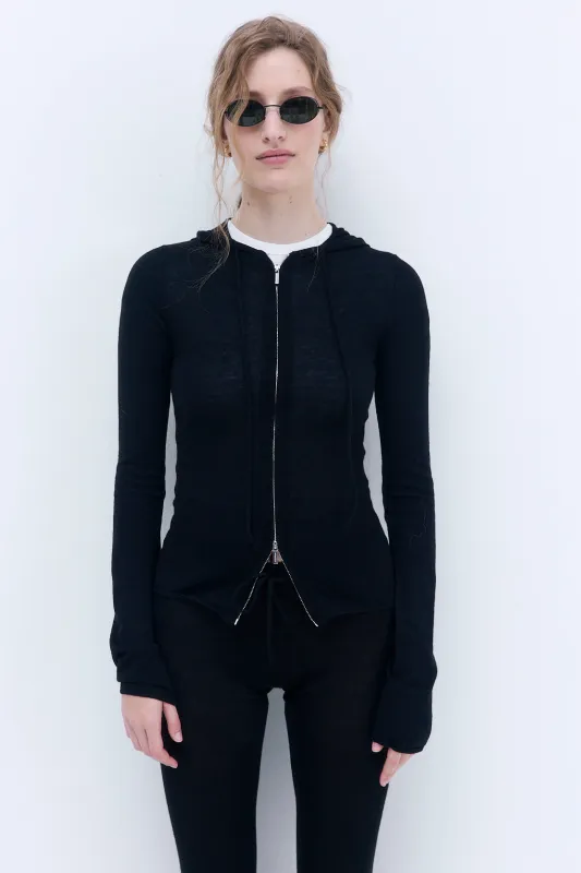 Lightweight Zipper Cardigan made by Dé Rococo