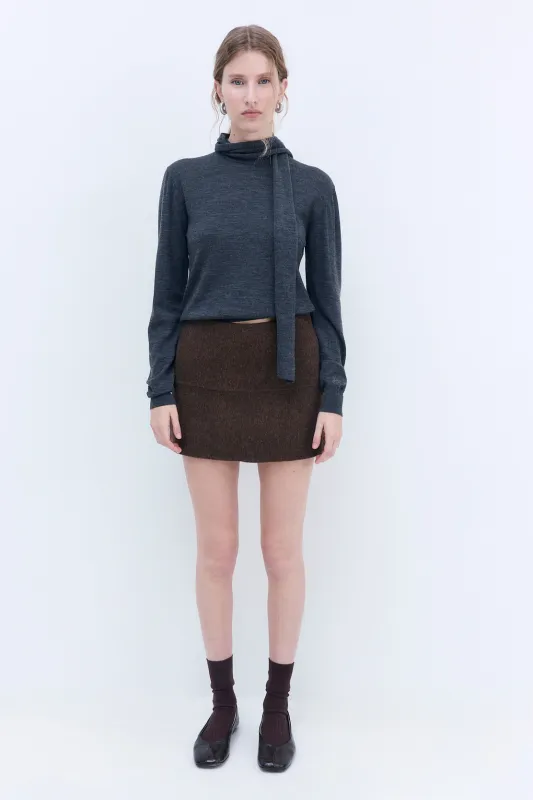 Double Wool Mini Skirt made by Dé Rococo
