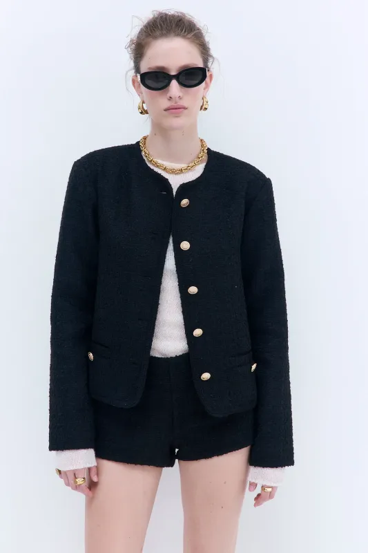 Cropped Tweed Jacket made by Dé Rococo