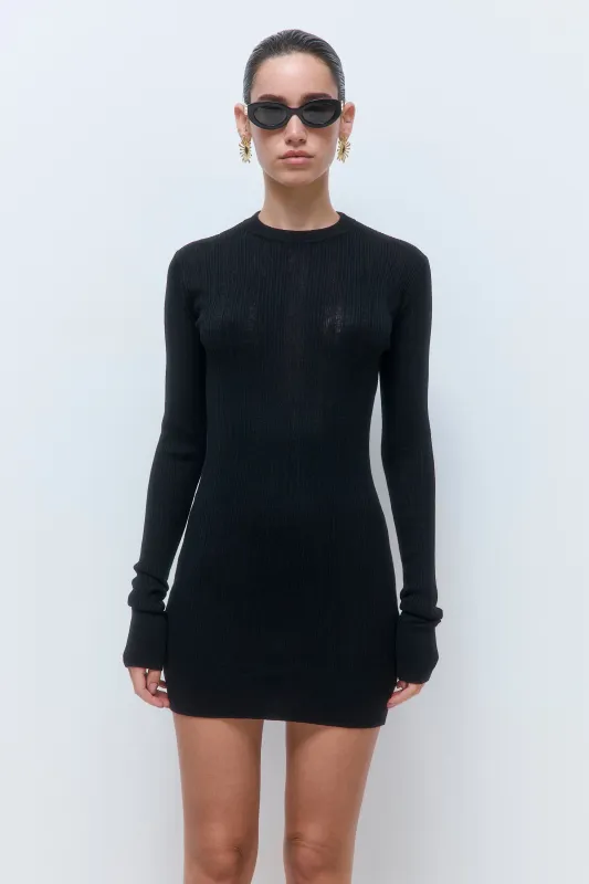 Ribbed Long Sleeve Mini Dress made by Dé Rococo