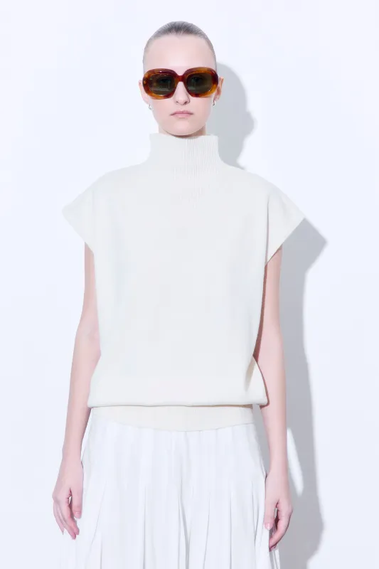 Volume Knit Turtleneck Vest sold by Dé Rococo
