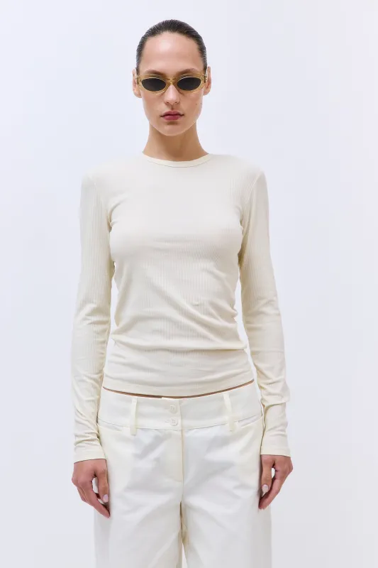 Classic Ribbed Fitted Long Sleeved T Shirt made by Dé Rococo