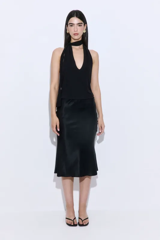 Satin Slip Midi Skirt made by Dé Rococo