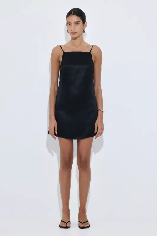 Satin Squared Neck Mini Dress made by Dé Rococo