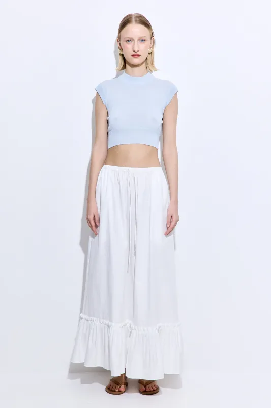 Ruffled Poplin Maxi Skirt made by Dé Rococo