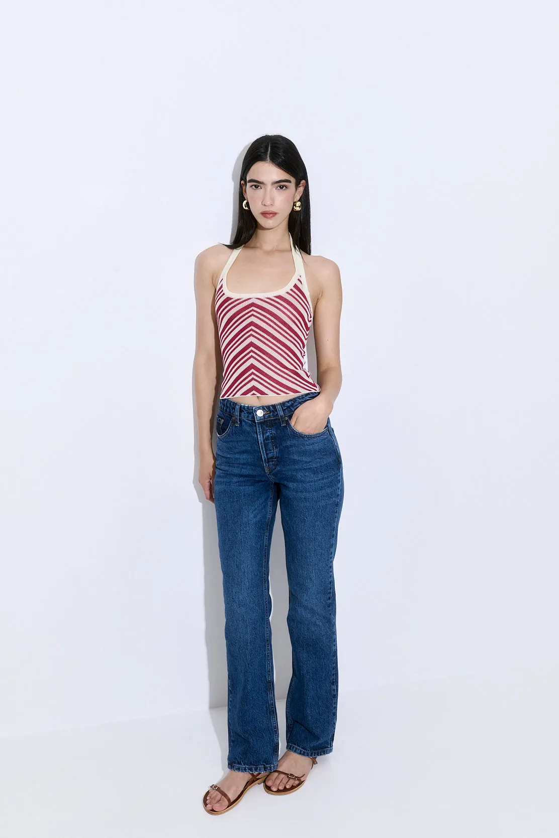 Pattern Knitted Halter Neck Top sold by Dé Rococo product image thumbnail 3