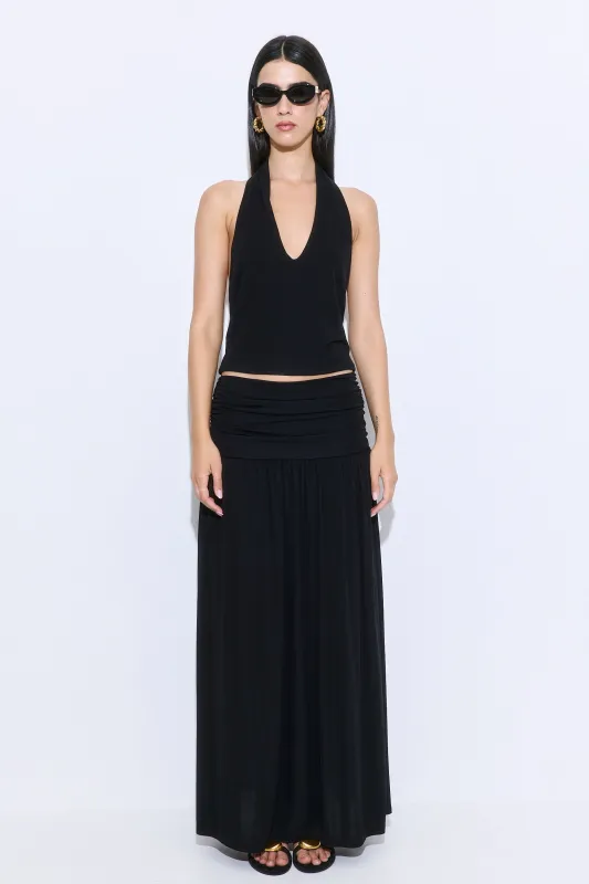 Draped Jersey Maxi Skirt made by Dé Rococo