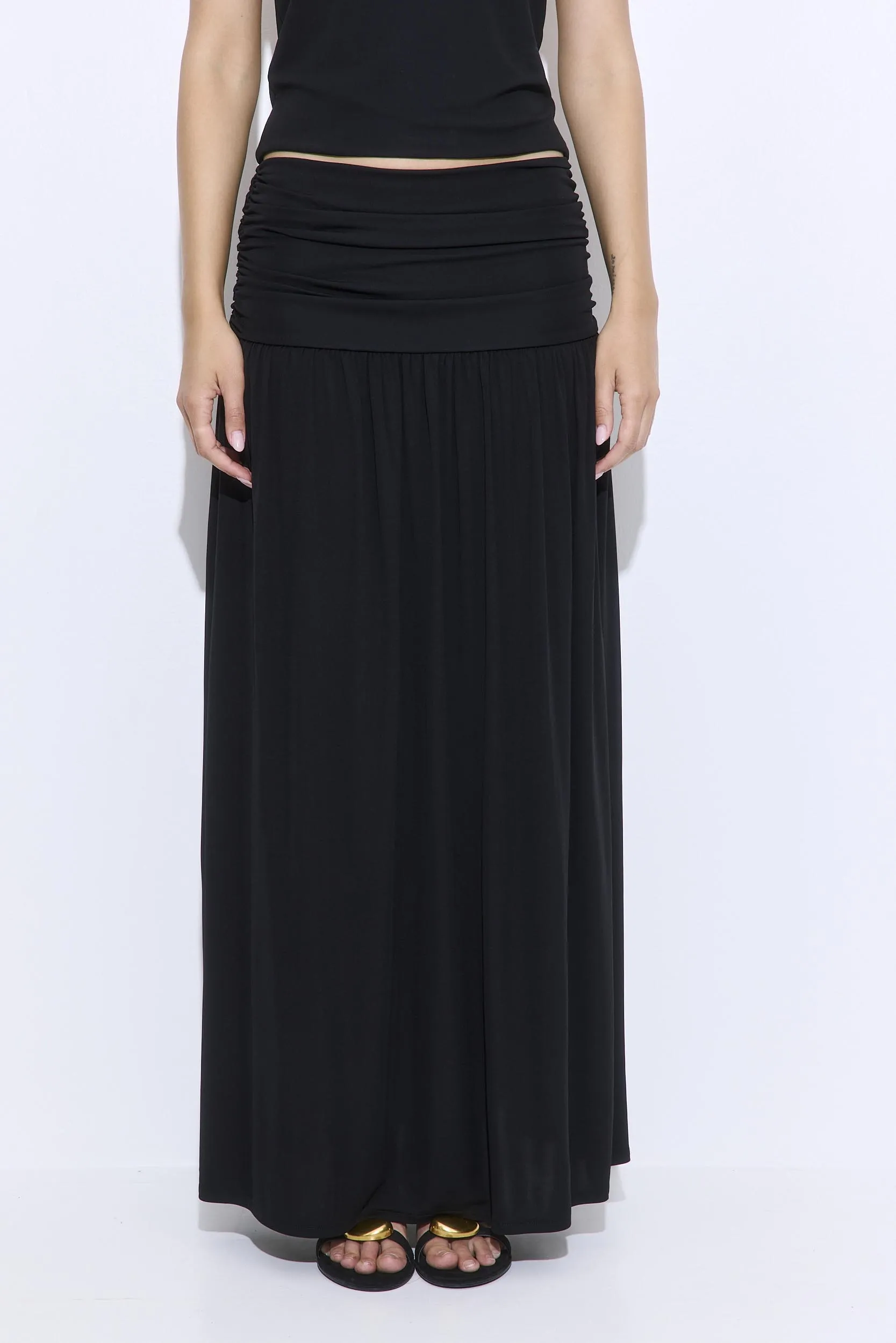 Draped Jersey Maxi Skirt sold by Dé Rococo product image thumbnail 2