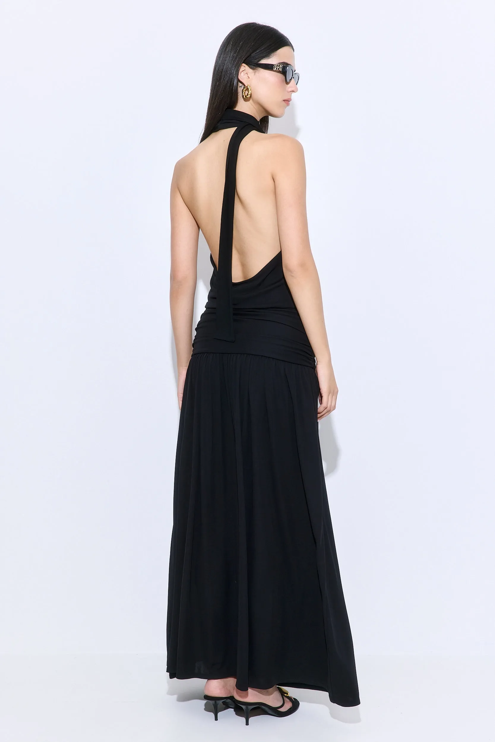 Draped Jersey Maxi Skirt sold by Dé Rococo product image thumbnail 5