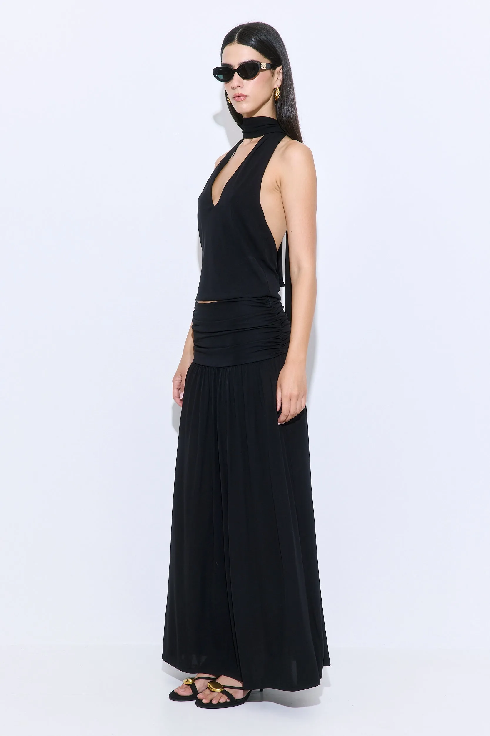 Draped Jersey Maxi Skirt sold by Dé Rococo product image thumbnail 4