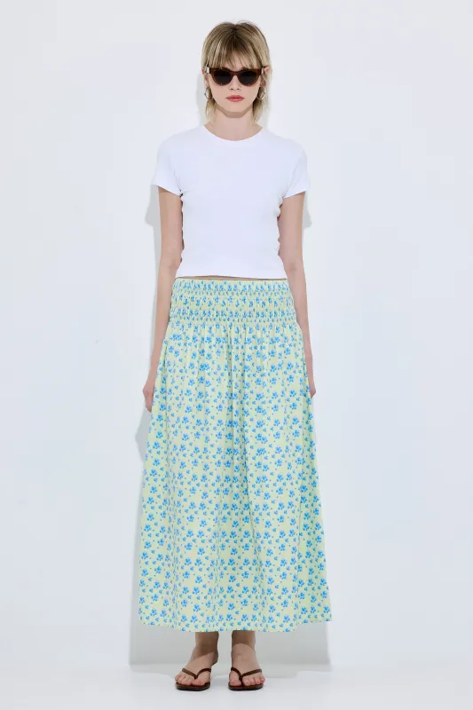 Shirred Waist Maxi Skirt made by Dé Rococo