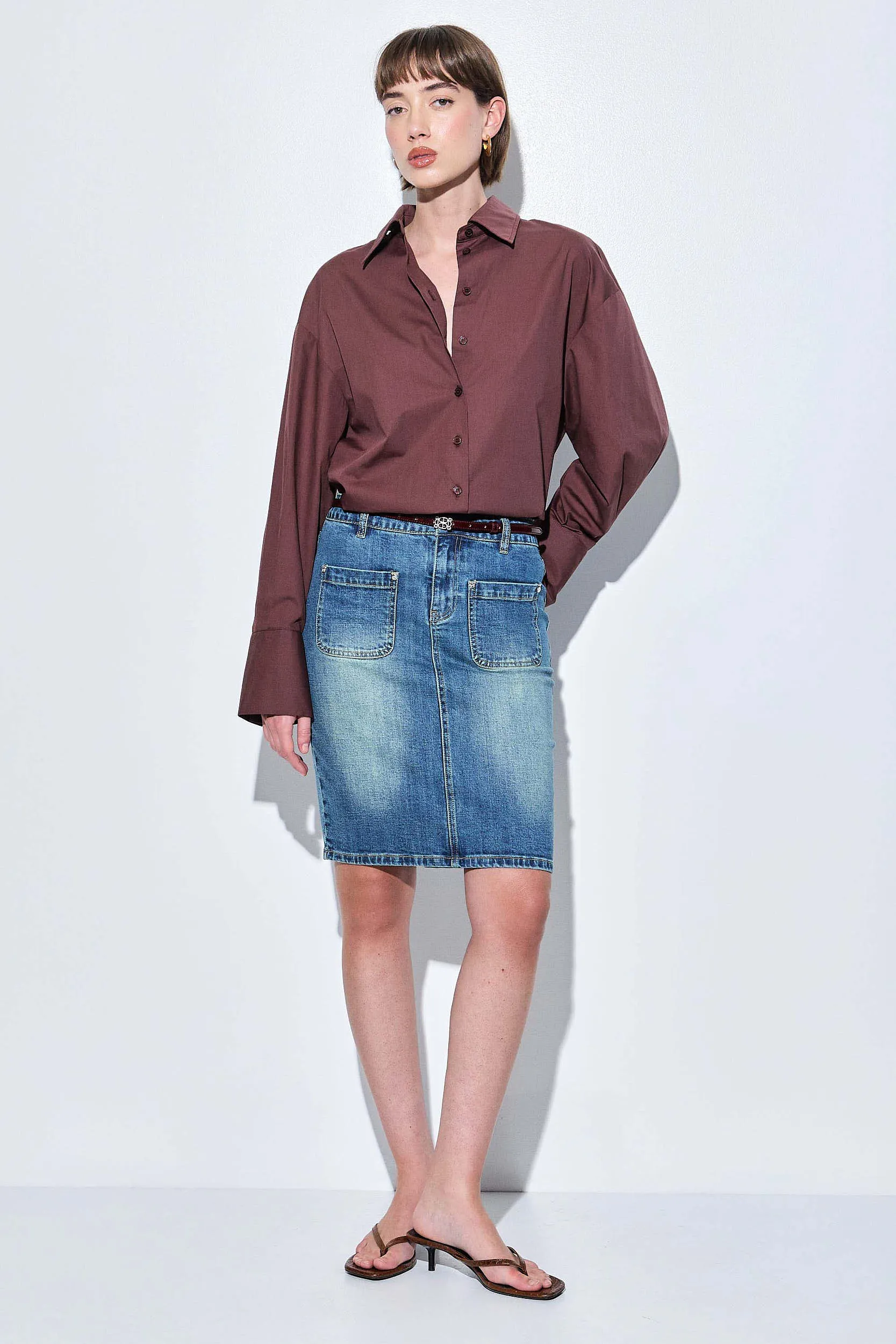 Oversized Poplin Button Down Shirt sold by Dé Rococo product image thumbnail 2