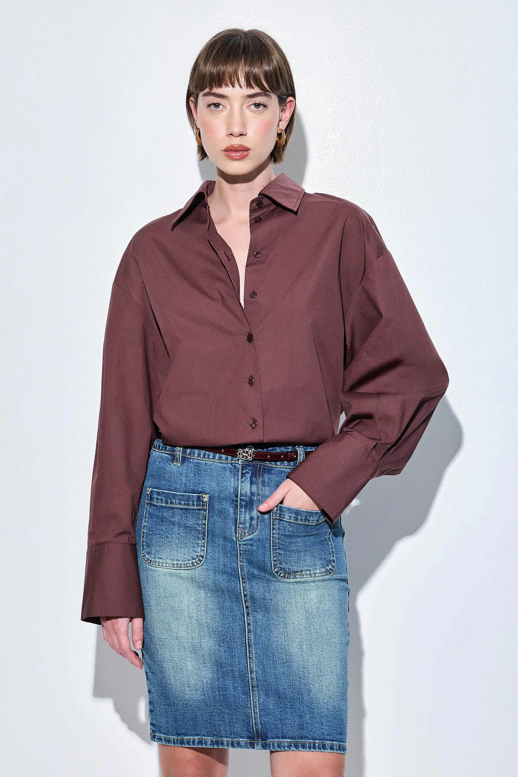 Oversized Poplin Button Down Shirt sold by Dé Rococo