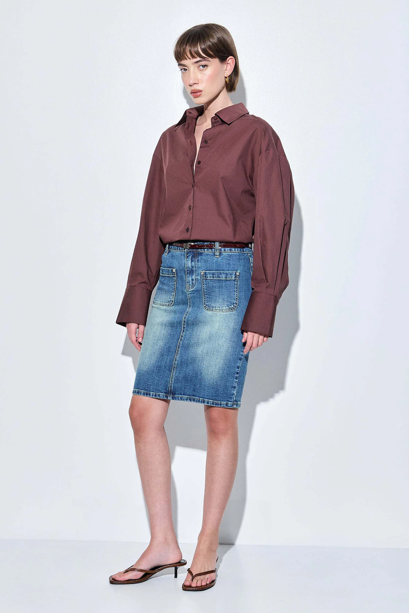 Oversized Poplin Button Down Shirt sold by Dé Rococo product image thumbnail 4