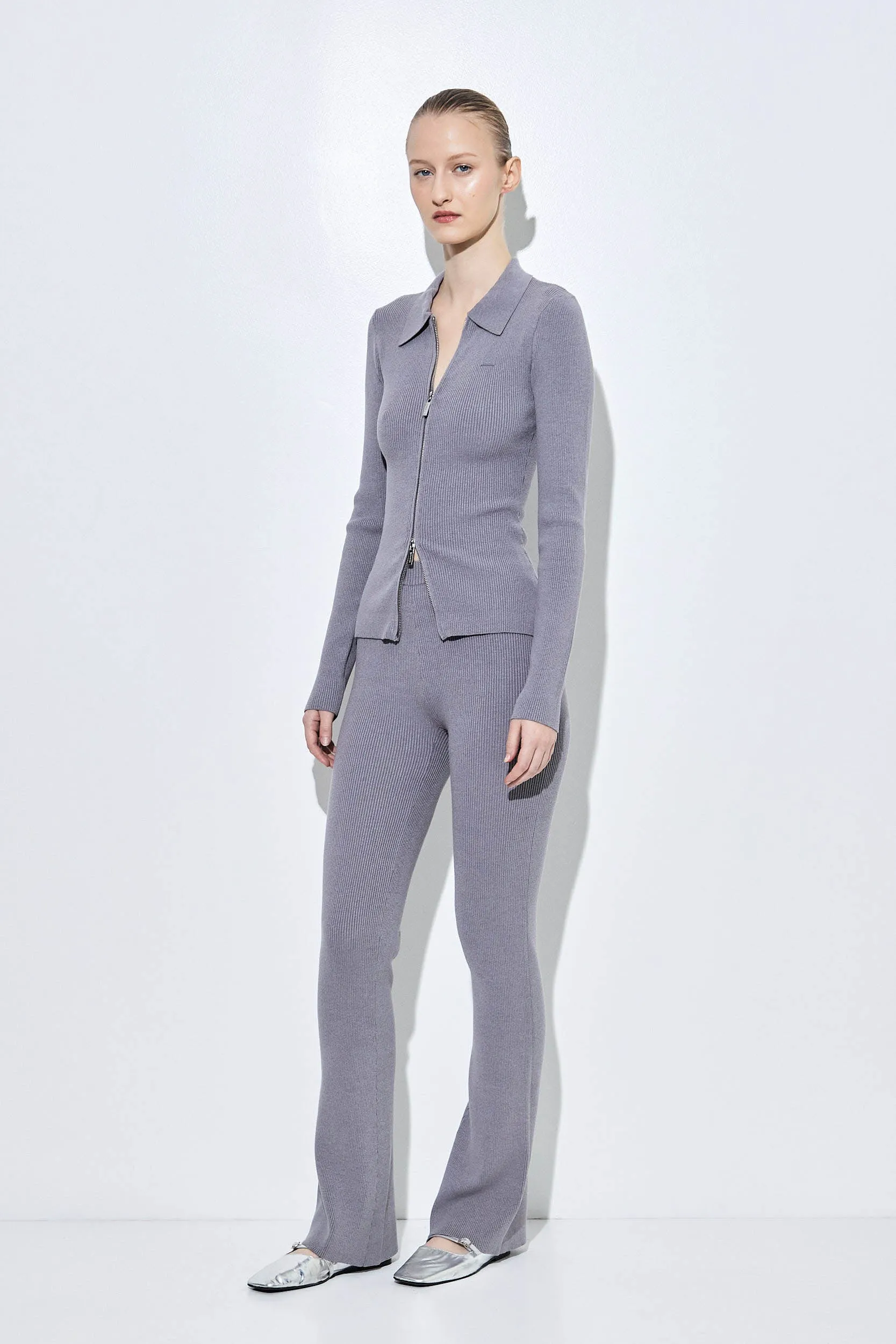 Ribbed Flared Leggings sold by Dé Rococo product image thumbnail 4