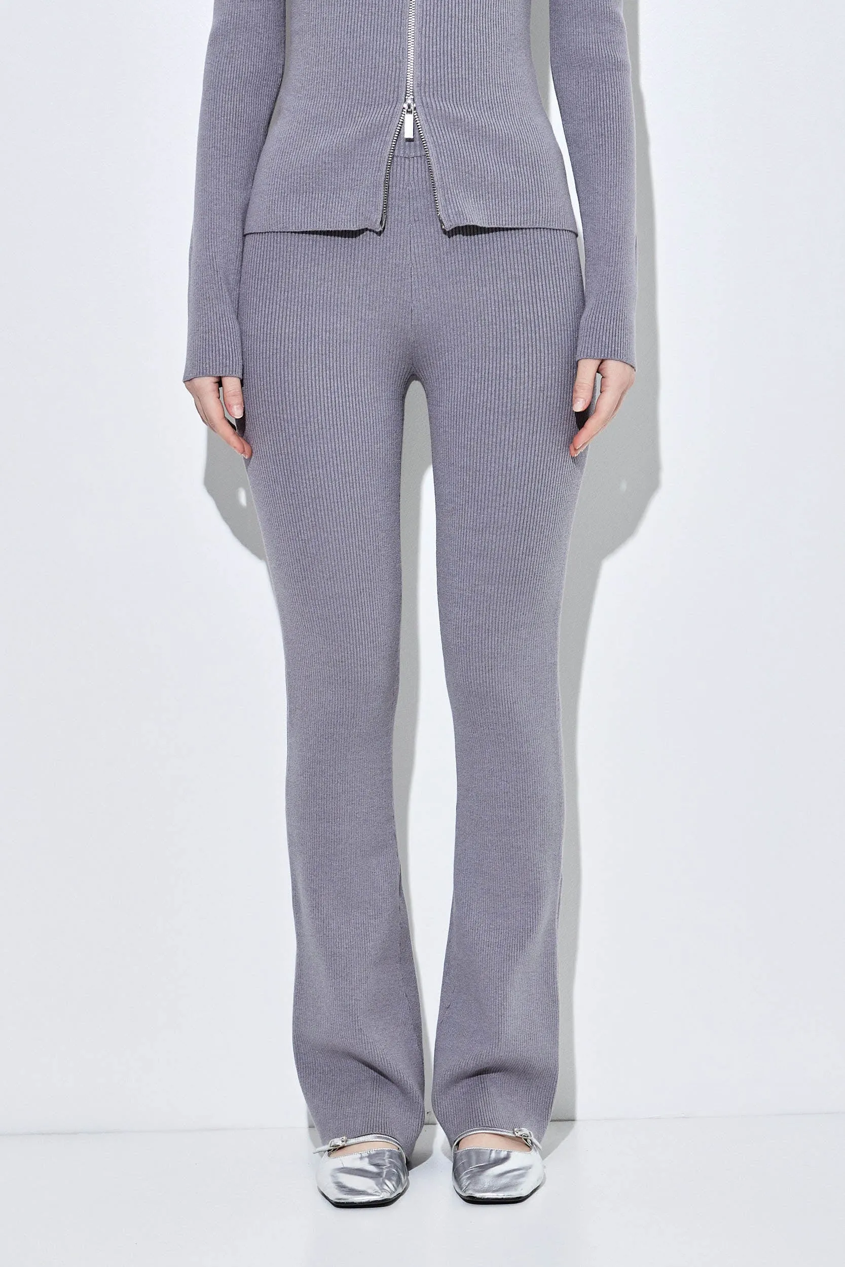 Ribbed Flared Leggings sold by Dé Rococo product image thumbnail 2