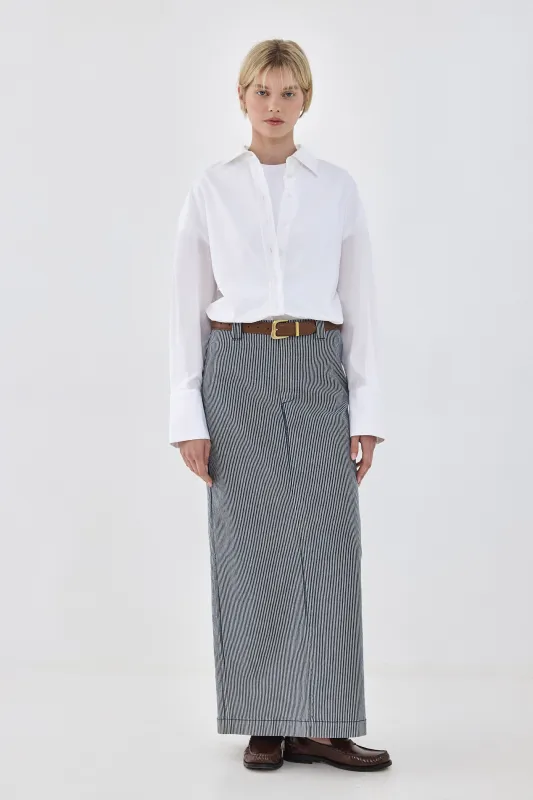 Drill Cotton Maxi Skirt made by Dé Rococo