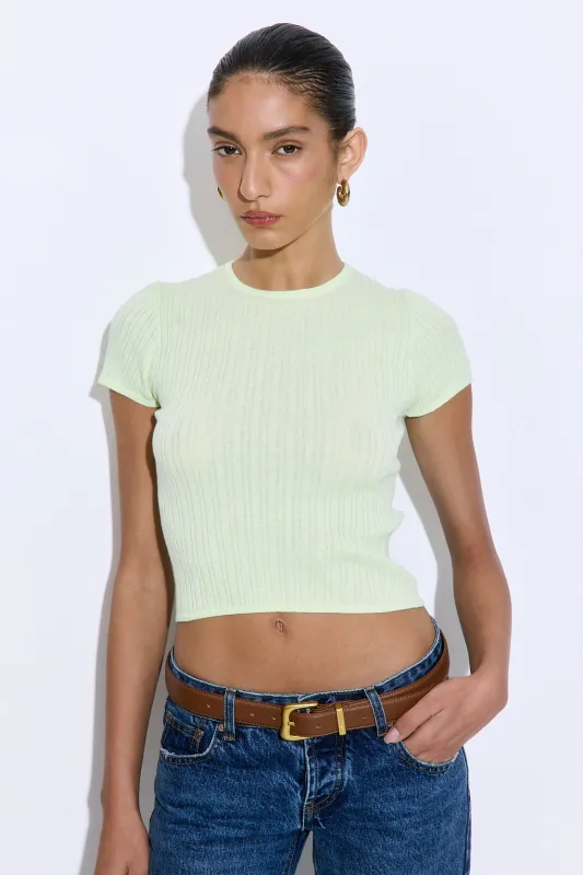 Ribbed Crew Neck Tee made by Dé Rococo