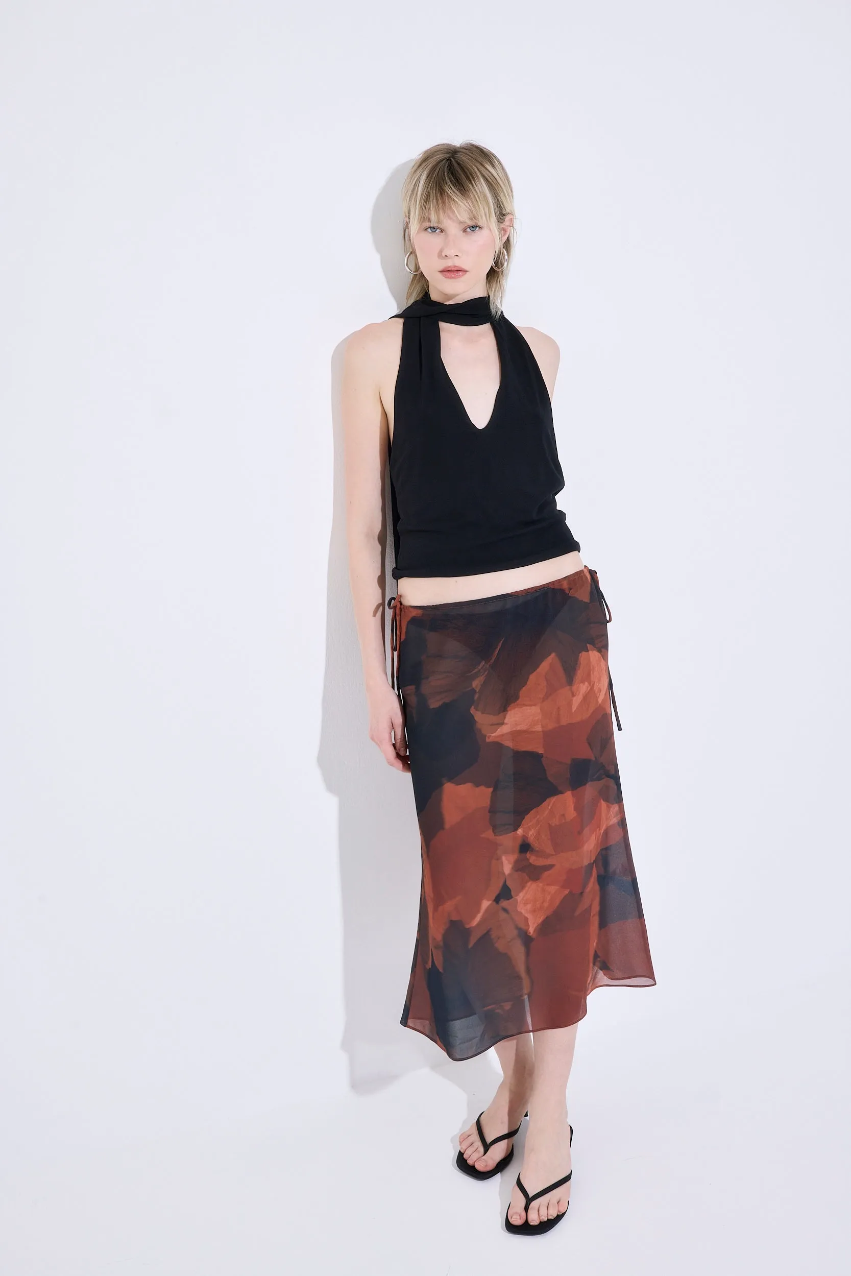 Semi Sheer Midi Skirt sold by Dé Rococo product image thumbnail 3