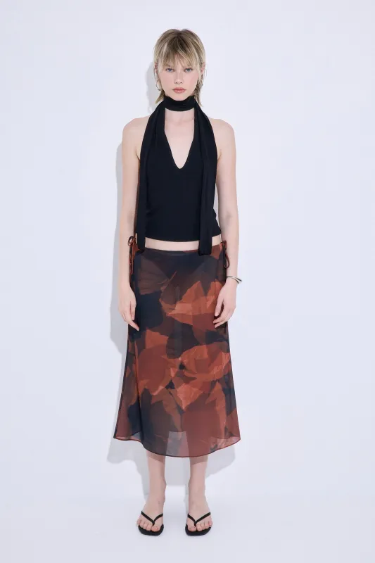 Semi Sheer Midi Skirt sold by Dé Rococo