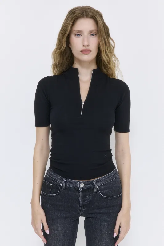 Mid Sleeved Zipper Knit made by Dé Rococo