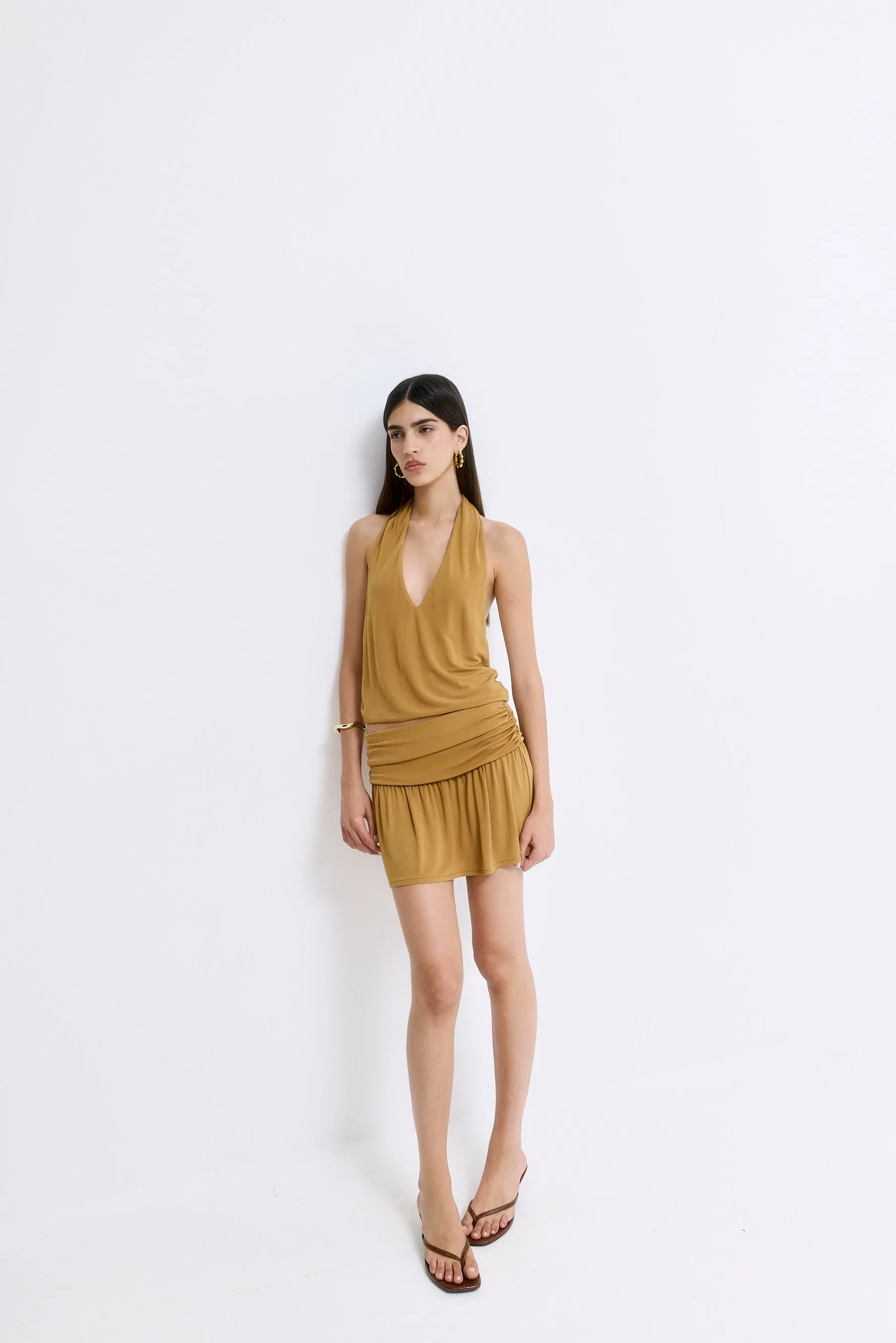 Draped Jersey Mini Skirt sold by Dé Rococo product image thumbnail 3