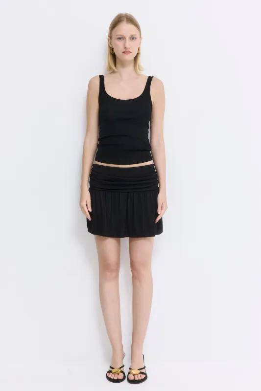 Draped Jersey Mini Skirt made by Dé Rococo