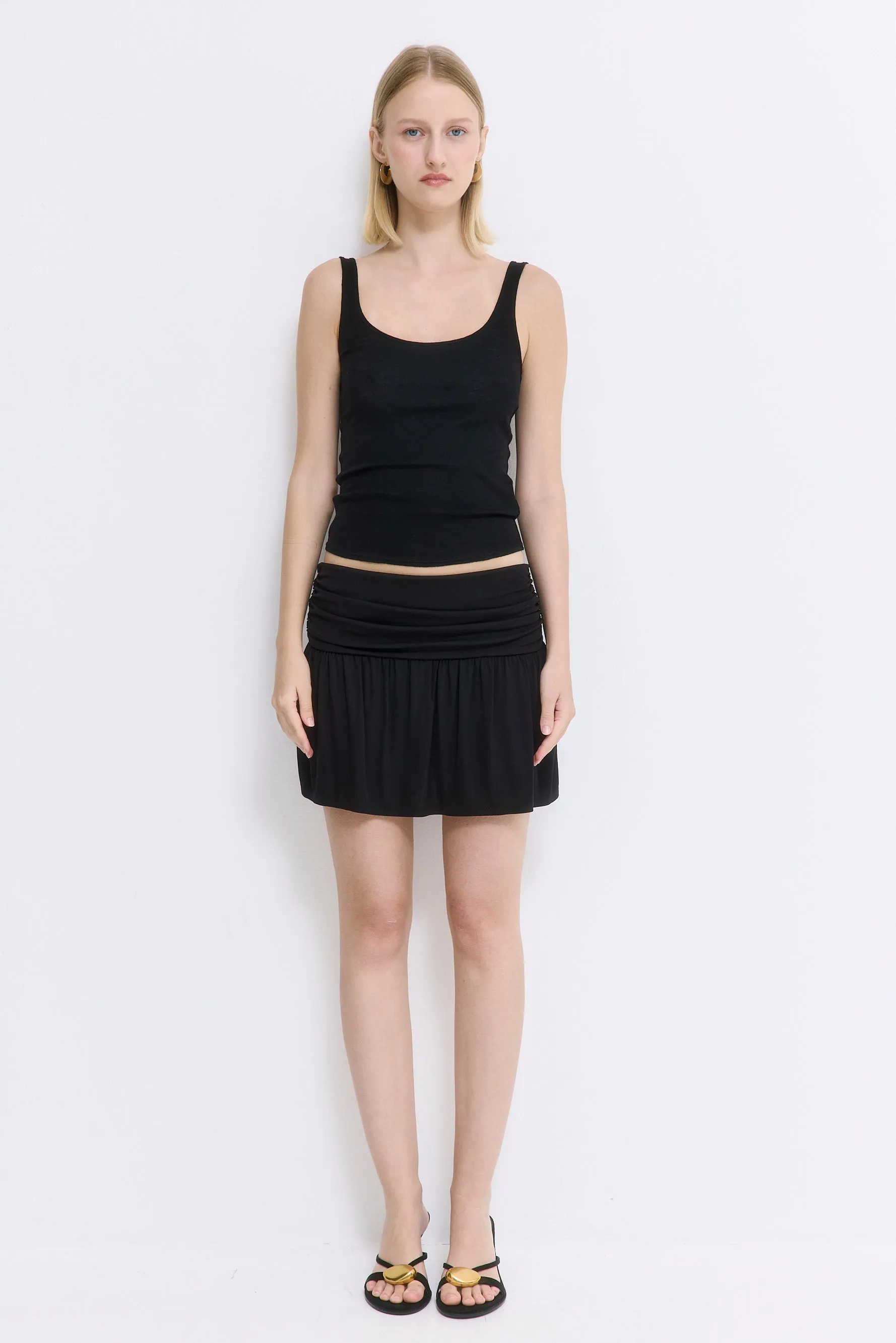 Draped Jersey Mini Skirt sold by Dé Rococo