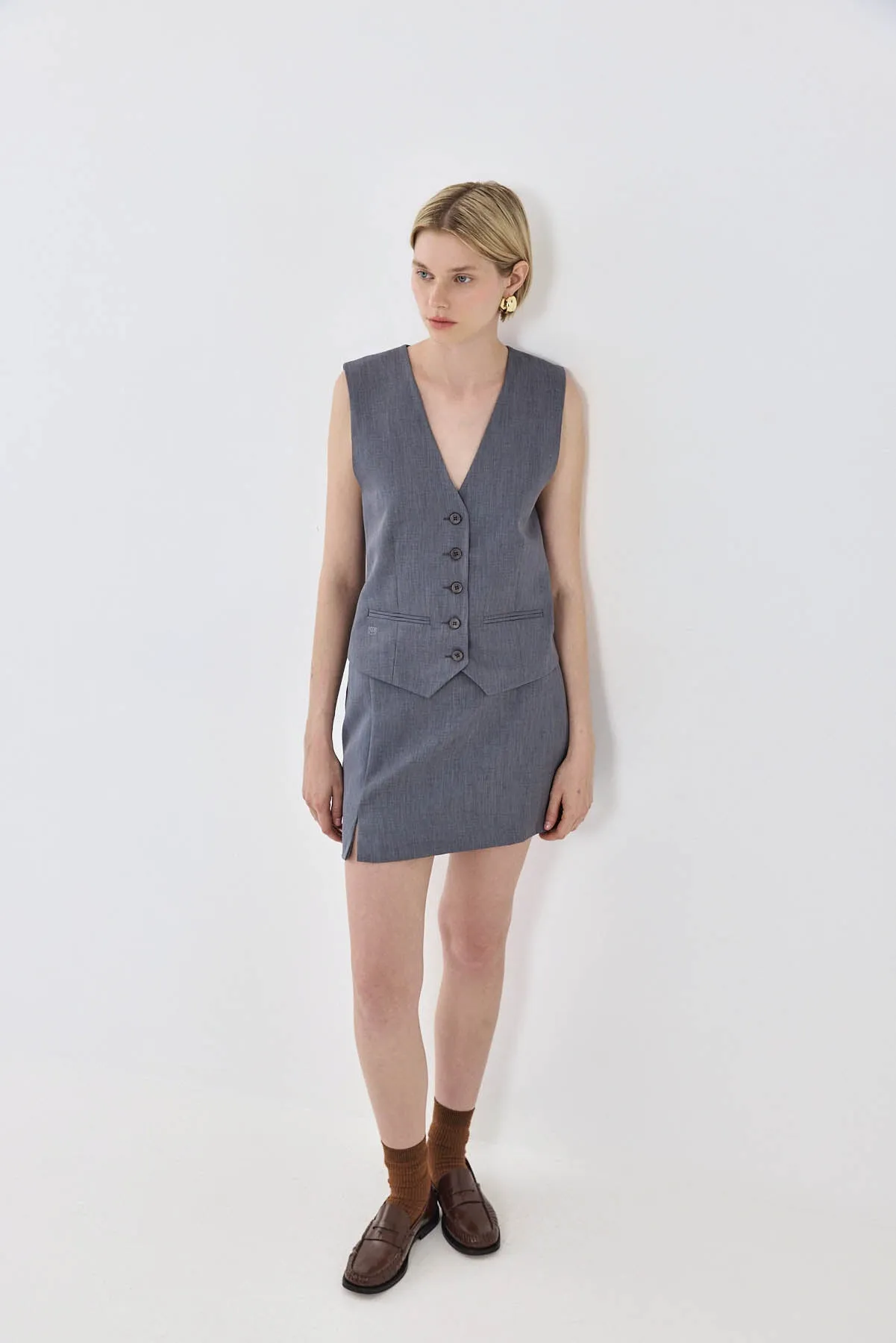 Daddy Slit Mini Skirt sold by Dé Rococo product image thumbnail 3