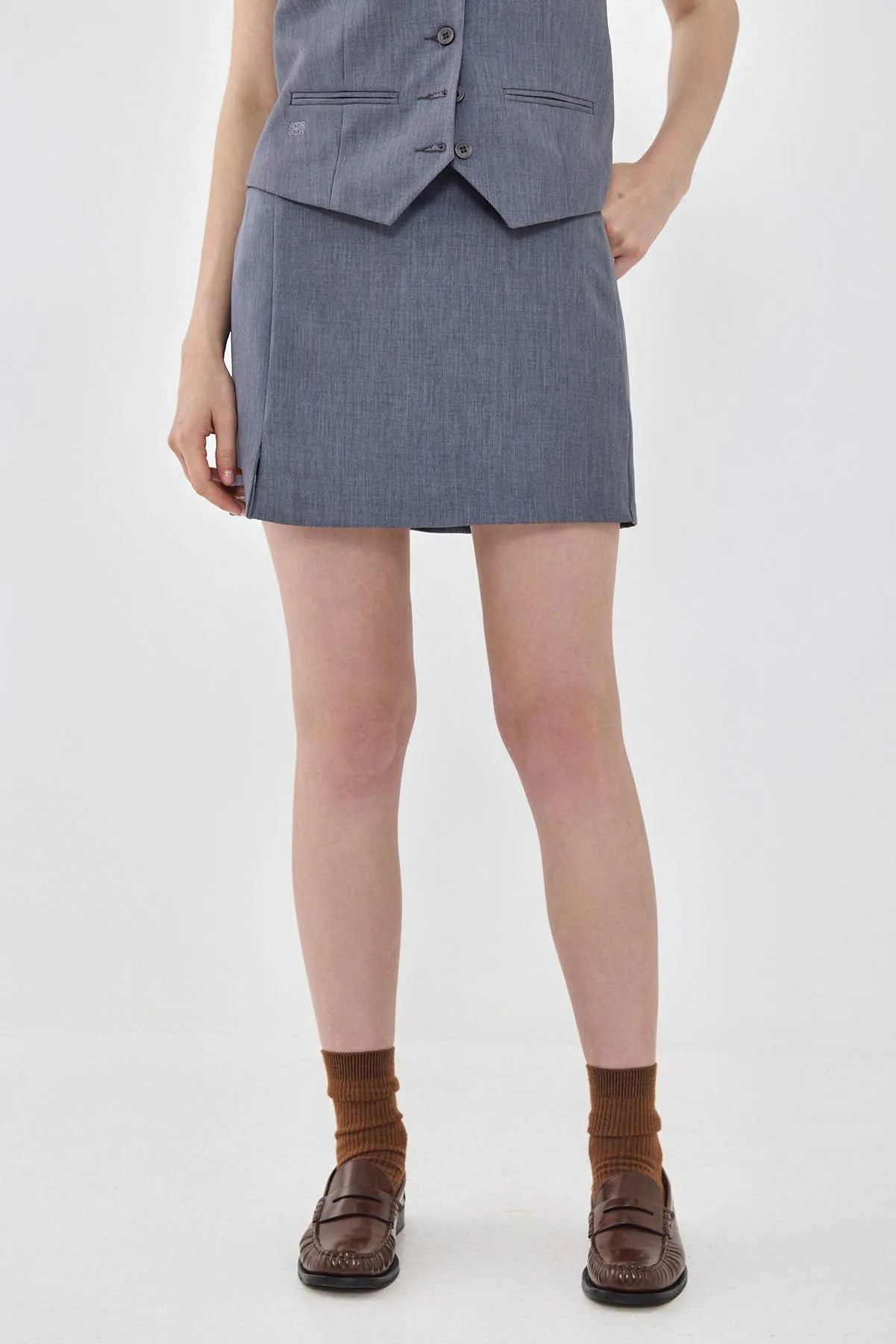 Daddy Slit Mini Skirt sold by Dé Rococo product image thumbnail 2
